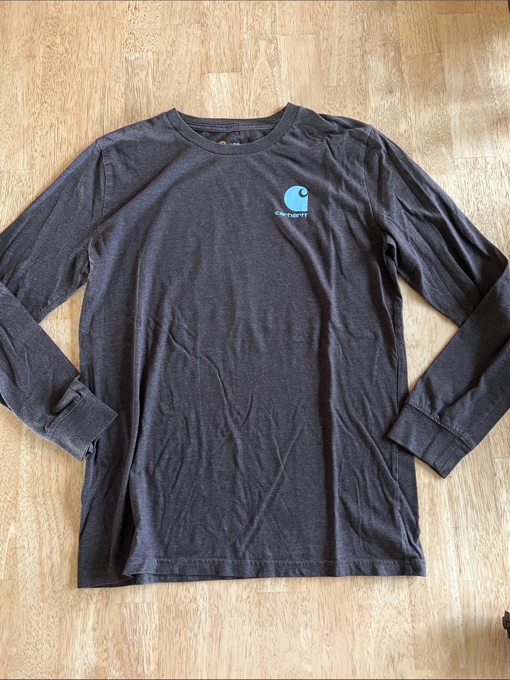 Carhartt Long Sleeve Crew Tee in Brown Charcoal